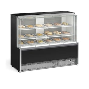 Vitrine Estufa Gelopar com Bandeja 140 cm Preto 50-60Hz 220V MEQA-140R