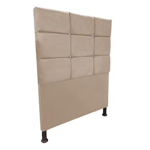 Cabeceira de Cama Box Solteiro 80cm Estofada Lari Bege