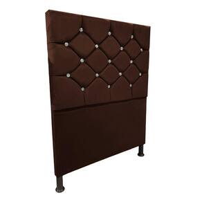 Cabeceira de Cama Box Solteiro 80cm Estofada Kasi Marrom