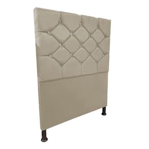Cabeceira de Cama Box Solteiro 90cm Estofada Kasi Bege