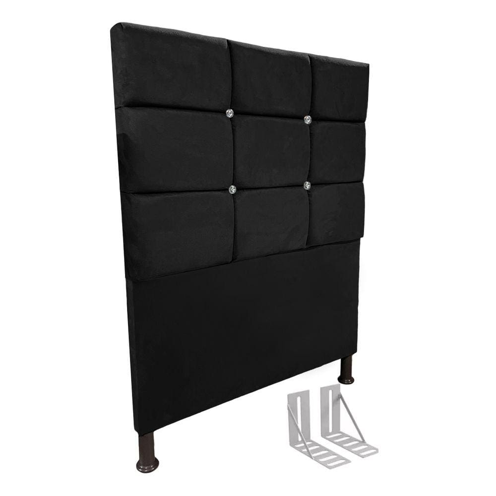 Cabeceira de Cama Box Solteiro + Frame 80cm Estofada Lari Pt