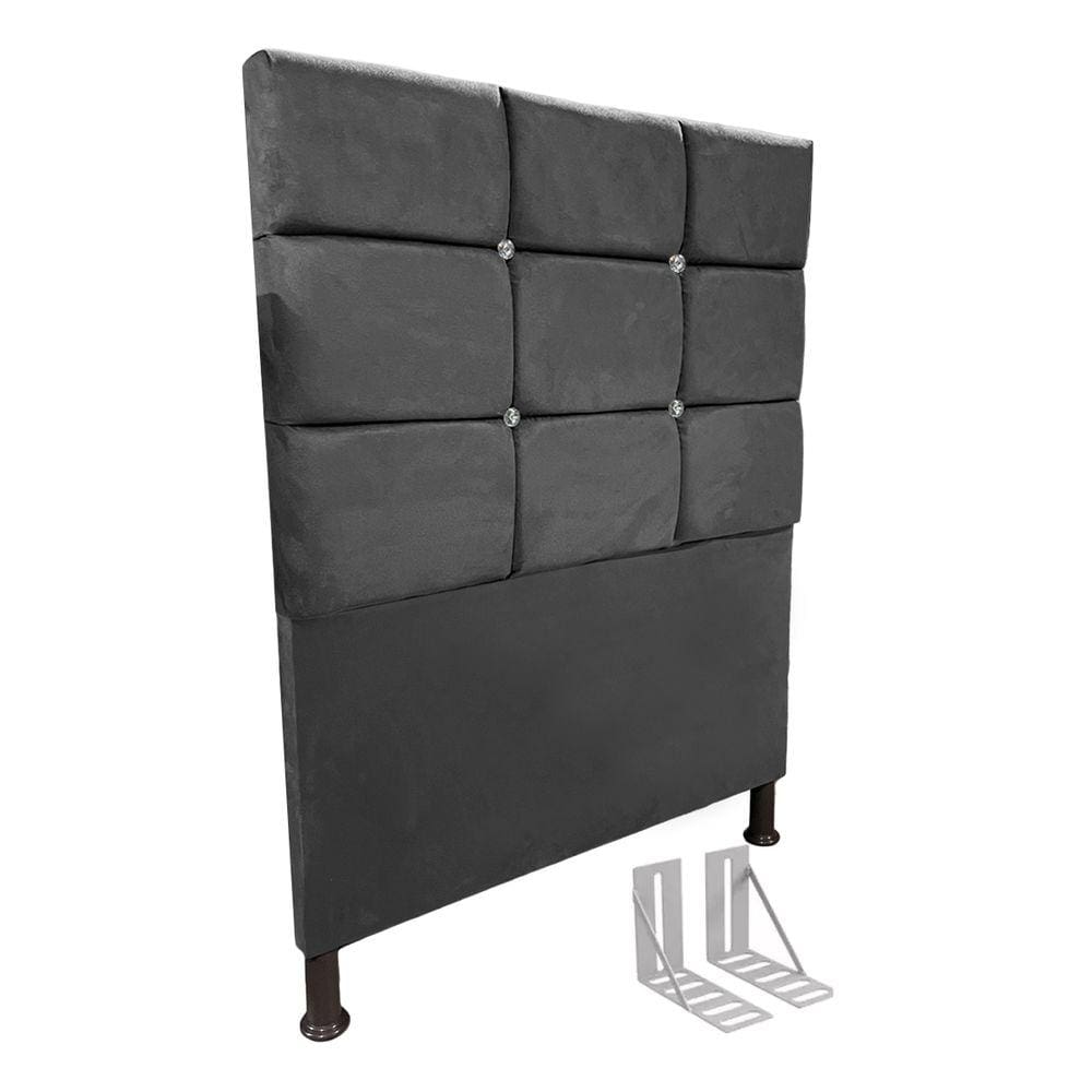 Cabeceira de Cama Box Solteiro + Frame 100cm Estofada Lar Cz