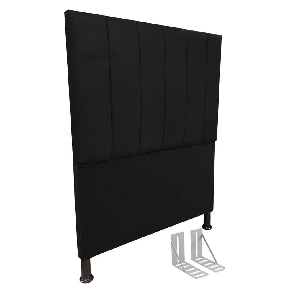 Cabeceira de Cama Box Solteiro + Frame100cm Estofada Laur Pt