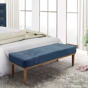 Calçadeira Recamier Queen Gênova Spezzia Decor Azul Marinho
