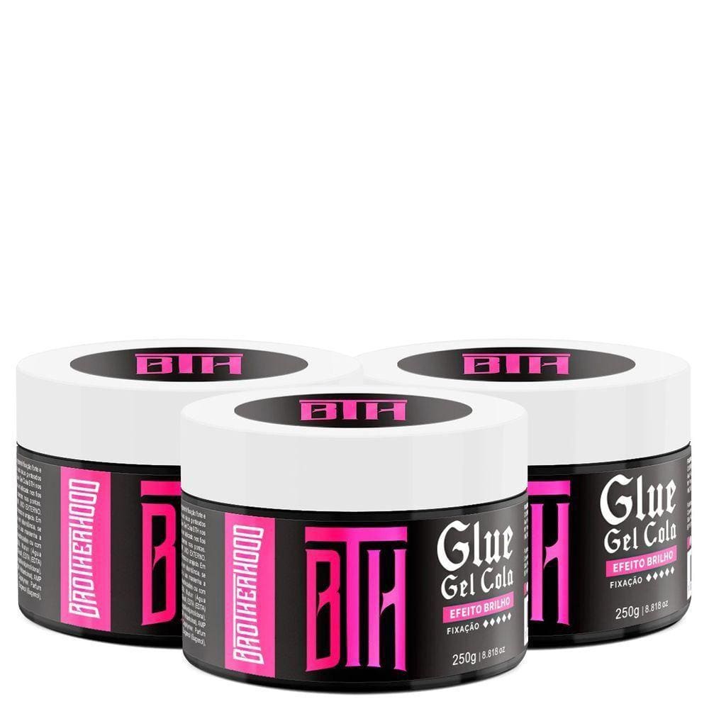 Kit 03 Gel Cola Incolor Glue Bth 250G