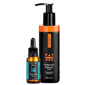 Kit Óleo Para Barba Goot + Shampoo De Barba Goot Wood Embaixador 200Ml