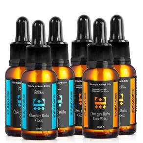 Kit 03 Óleo Para Barba Goot + 03 Óleo Goot Wood Embaixador 30Ml