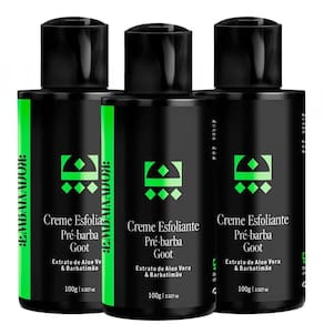 Kit 03 Creme Esfoliante Pré-Barba Goot Embaixador 100G