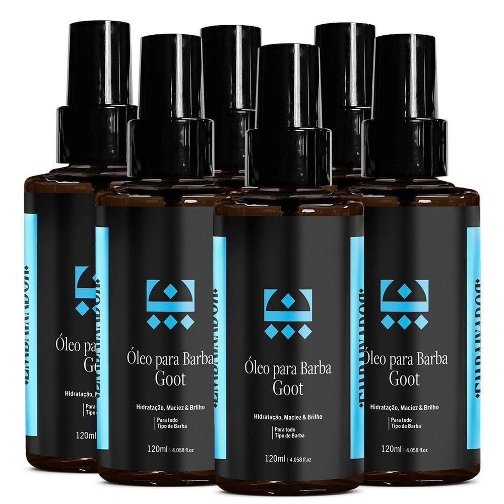 Kit 6 Óleo Hidratante Para Barba Goot Embaixador 120Ml