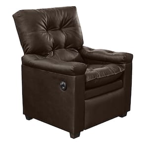 Poltrona do Papai com Massagem Couríssimo Marrom Imperador - SOFA STORE