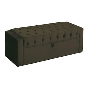 Báu Calçadeira Emma 160cm Suede Cappuccino - Vallisa Decor