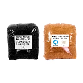 Kit 2 Refil Resina Mista Mb400 Carvão Ativado Para Aquários