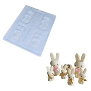 Kit 10 Formas Bwb Coelho Sentado Pequeno 3 Partes 10129