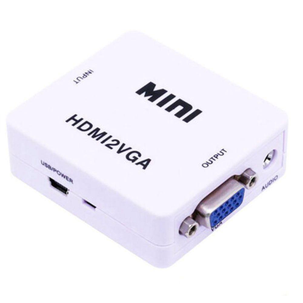 Mini Conversor De Hdmi Para Vga Hd 1080P Exbom 02831