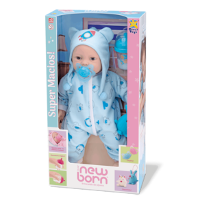 Bebê Realista New Born Brincando de Pijama Menina/Menino
