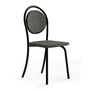 Conjunto 2 Cadeiras De jantar 1738 Carraro Preto/Cinza