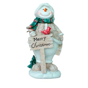 Enfeite Natalino Resina Boneco de Neve 22,5Cm Rio Master