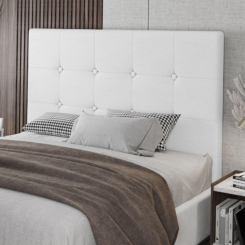 Cabeceira Casal Lua 140cm Material Sintético Branco Patoti Móveis