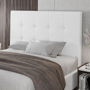 Cabeceira Casal Lua 140cm Material Sintético Branco Com Frame Patoti Móveis