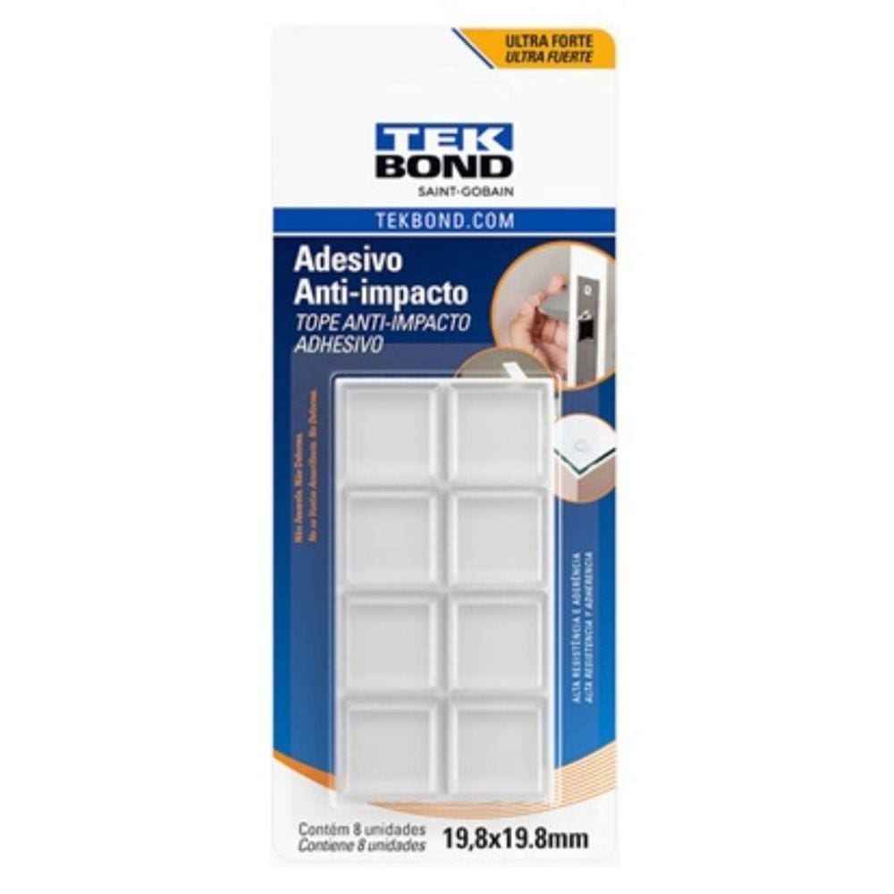 Kit C/8 Adesivo Anti-Impacto Quadrado 19,8mm Tekbond