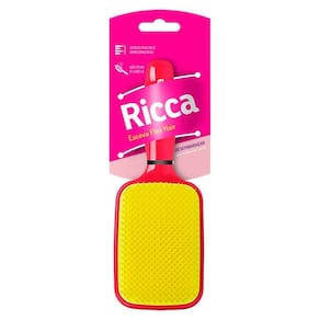 Escova de Cabelo Raquete Ricca Flex Hair Pink 1 Unidade