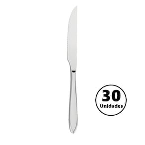 Kit Talheres Faca de Churrasco 30 Peças Laguna Aço Inoxidável para Restaurante Tramontina