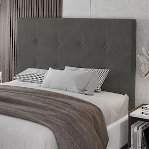 Cabeceira King Size Lua 193cm Veludo Cinza Com Frame Patoti Móveis