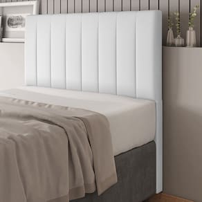 Cabeceira Queen 160cm Carla Material Sintético Branco Com Frame Patoti Móveis