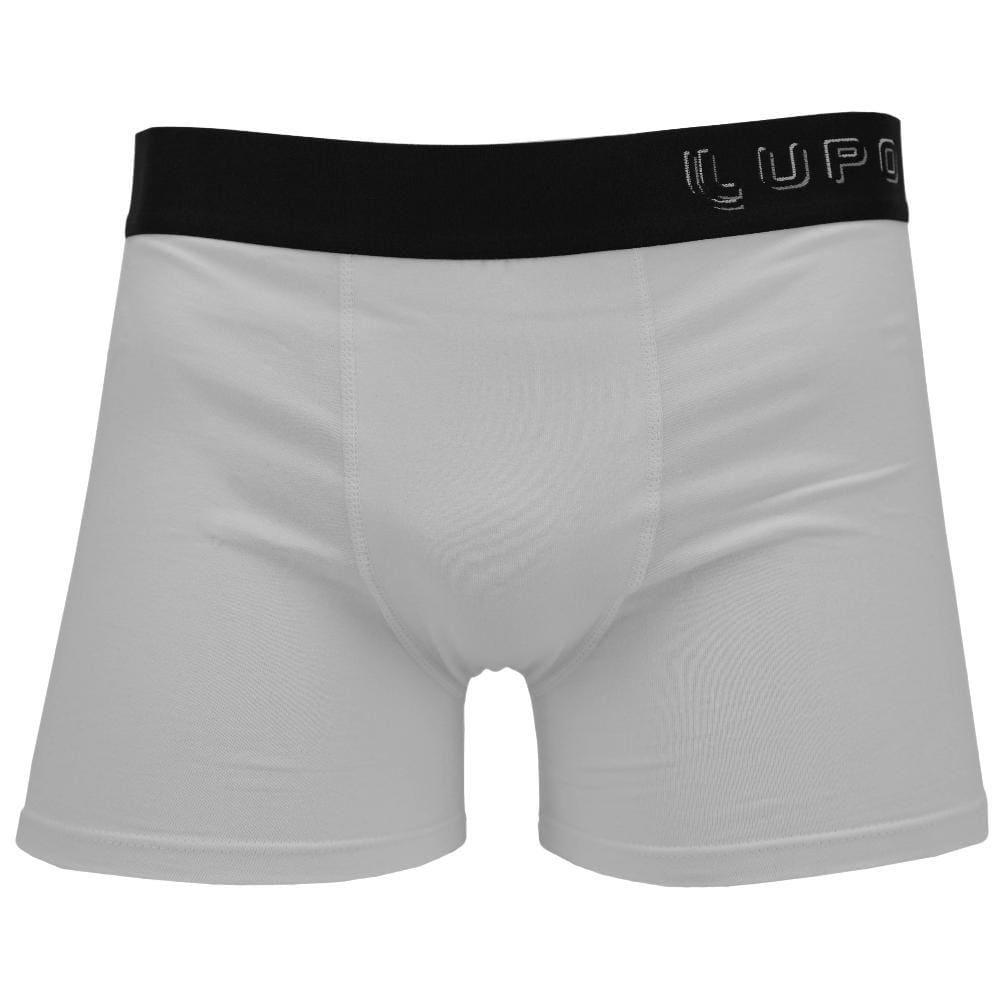 Cueca Boxer Lupo Algodão Com Elastano Branca - Masculino