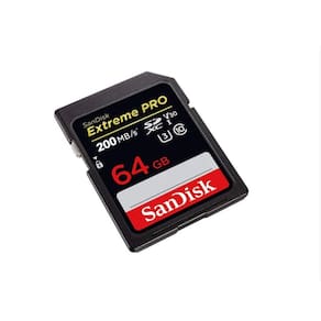 Cartão De Memória Sandisk Extreme Pro 64gb Sdxc 200mb/s 4k