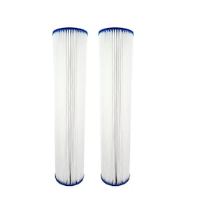 Kit 2 Refil Filtro Agua 20" Plissado Lavável Reutilizável