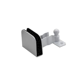 Prendedor Fixador Trava Porta de VidroBlindex 8 e 10mm Pressão Inox Branco