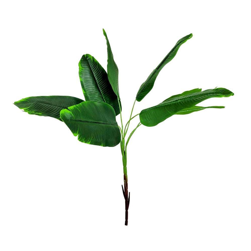 Folhagem Bananeira Buque Planta Artificial Permanente 77Cm
