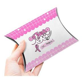 50 Caixinha Mimos Cliente Embalagem Criativa Outubro Rosa