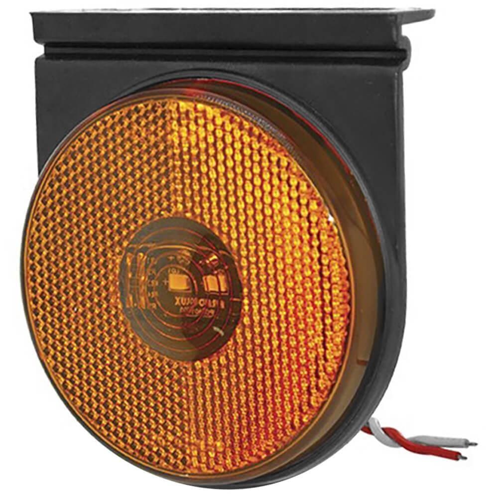 Lanterna Lateral Led Amarela Caminhões 12V/24V Com Suporte