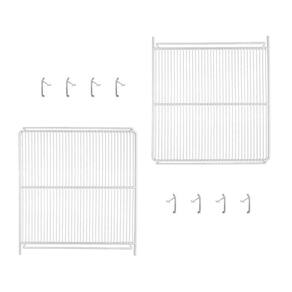 Kit - 2 Prateleiras Grade Branca Visa Vn50 Vb52 Vf50 + 8 Ganchos Suporte - Metalfrio