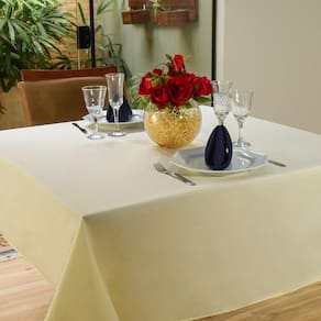 Toalha de Mesa Posta 8 Cadeiras Oxford Lisa 2,80m x 1,40m Palha