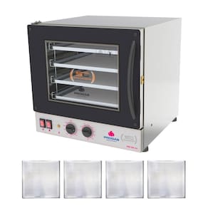 Kit - Forno Turbo Prp-004 127v Preto + 4 Assadeiras - Progás 127v