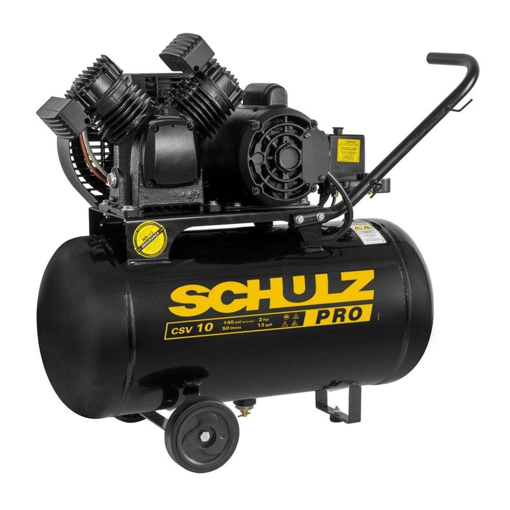 Compressor Schulz CSV 10 PRO 50L 140 Lbs 2 cv 110V Mono Móvel