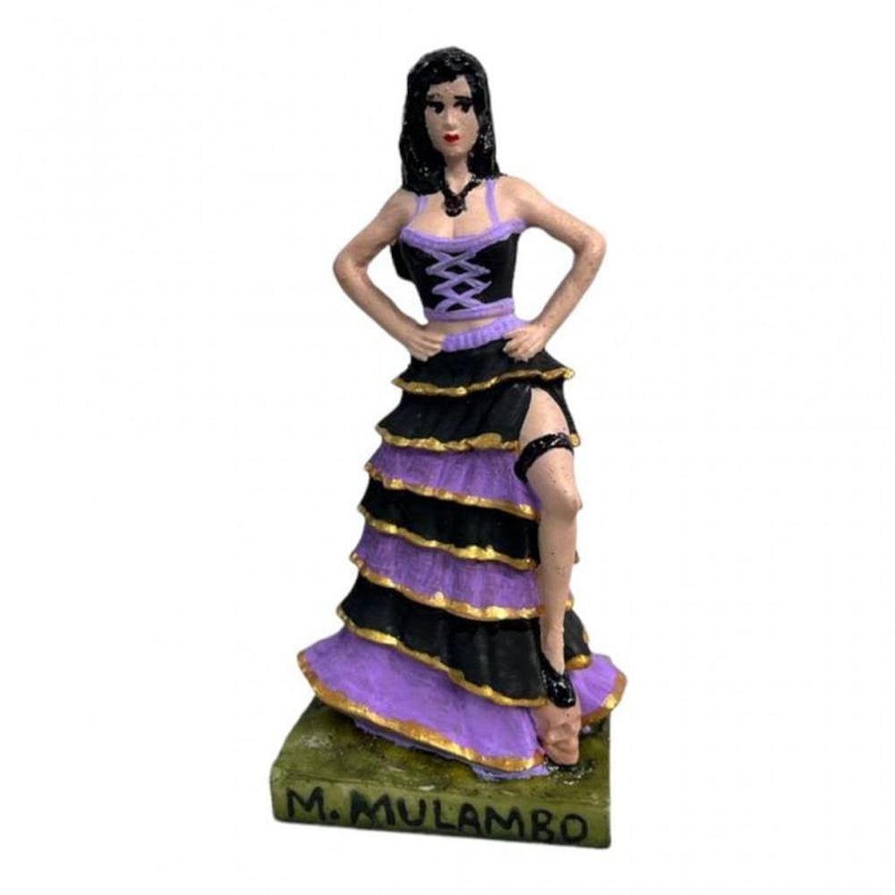 Escultura Pomba Gira Maria Mulambo 15 Cm Em Resina