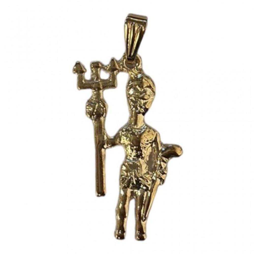 Pingente Exu Imagem 3,1 Cm Dourado