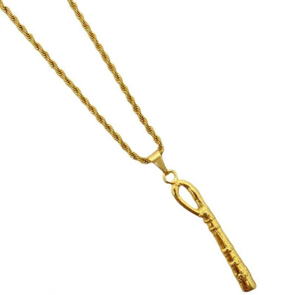 Corrente Com Pingente Nanã Buruquê Dourado 4,8 Cm
