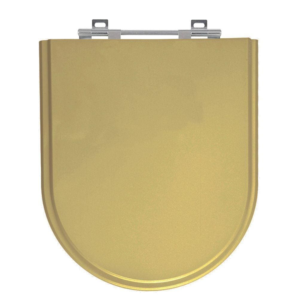 Tampa de Vaso Assento Sanitáriolink Bege Castor Tampa para Vaso Deca de Madeira Laqueada