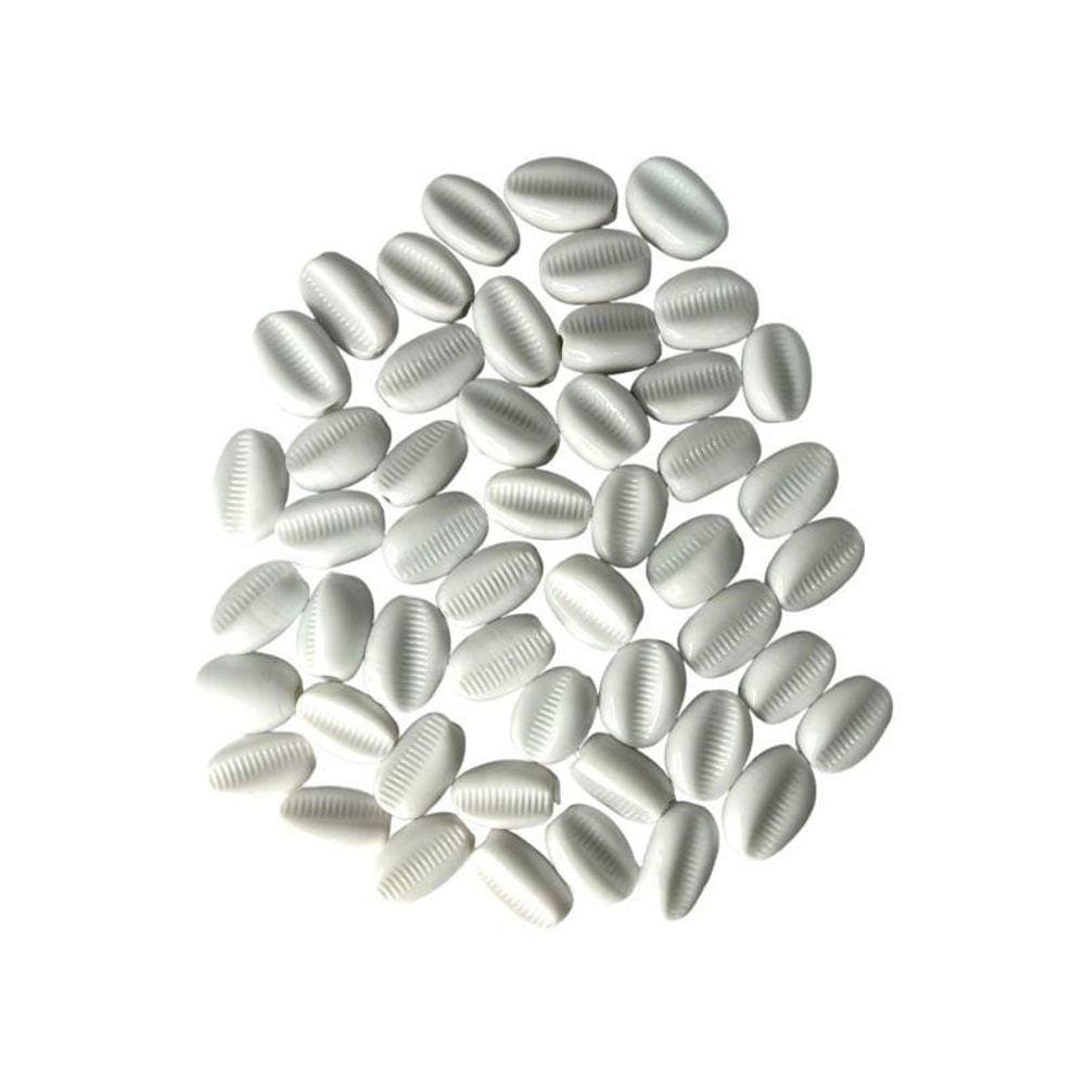 Kit Com 10 Firmas De Búzios 22 Mm Branca Murano Guias