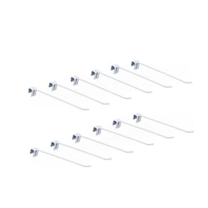 Kit - 12 Ganchos Simples Branco - Sa Gondolas