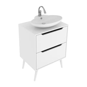 Gabinete para Banheiro BN3639 Tecnomobili 2 Gavetas Branco