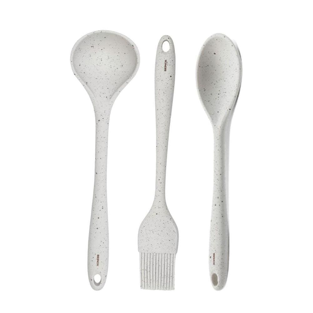 Jogo Utensílios Cozinha Brinox Silicone Kit 3 Peças Vanilla