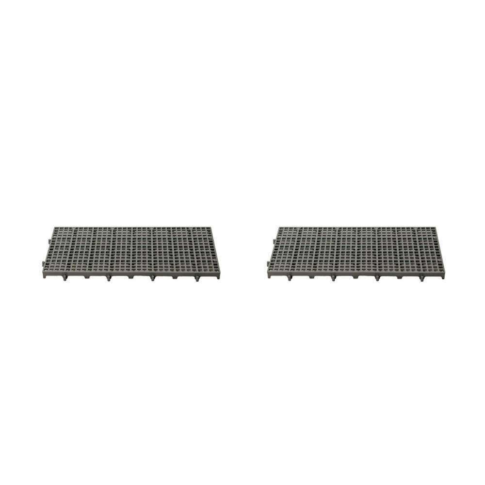 Kit - Estrado Plástico (2 Un) 2,5x25x50 Preto - Della Plast
