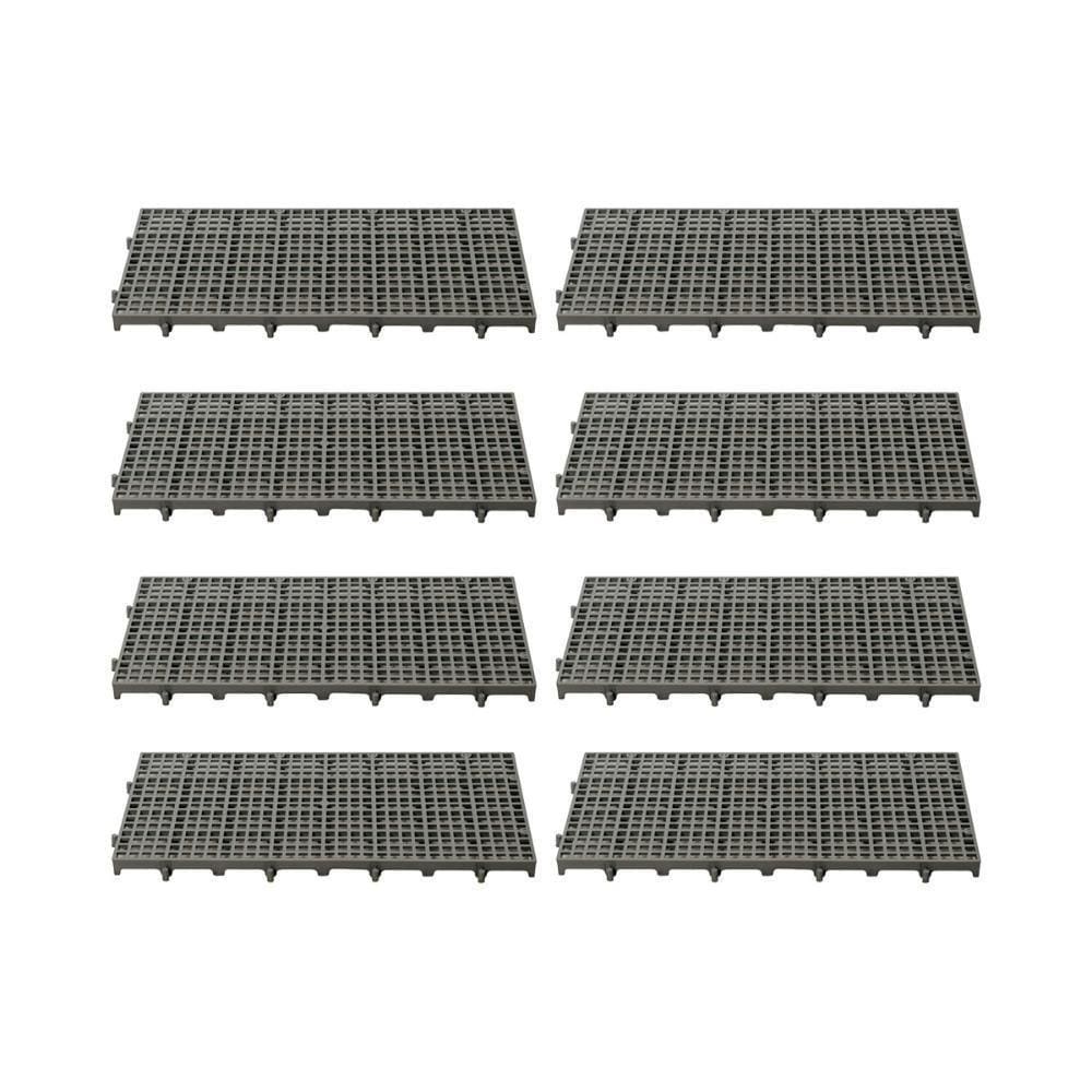 Kit - Estrado Plástico (8 Un = 1m²) 2,5x25x50 Preto - Della Plast
