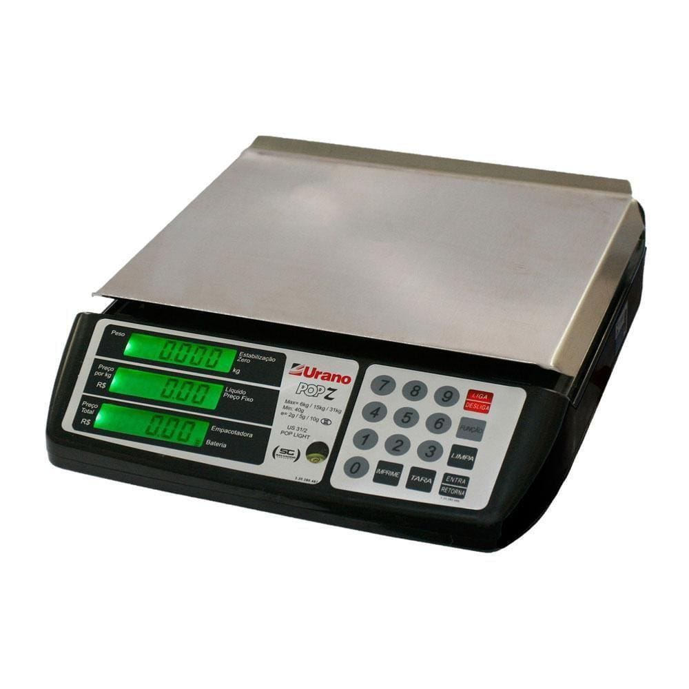 Balança Eletrônica Digital Urano 31kg Divisão 2gr/5gr/10gr Pop Z C/ Bateria Bivolt